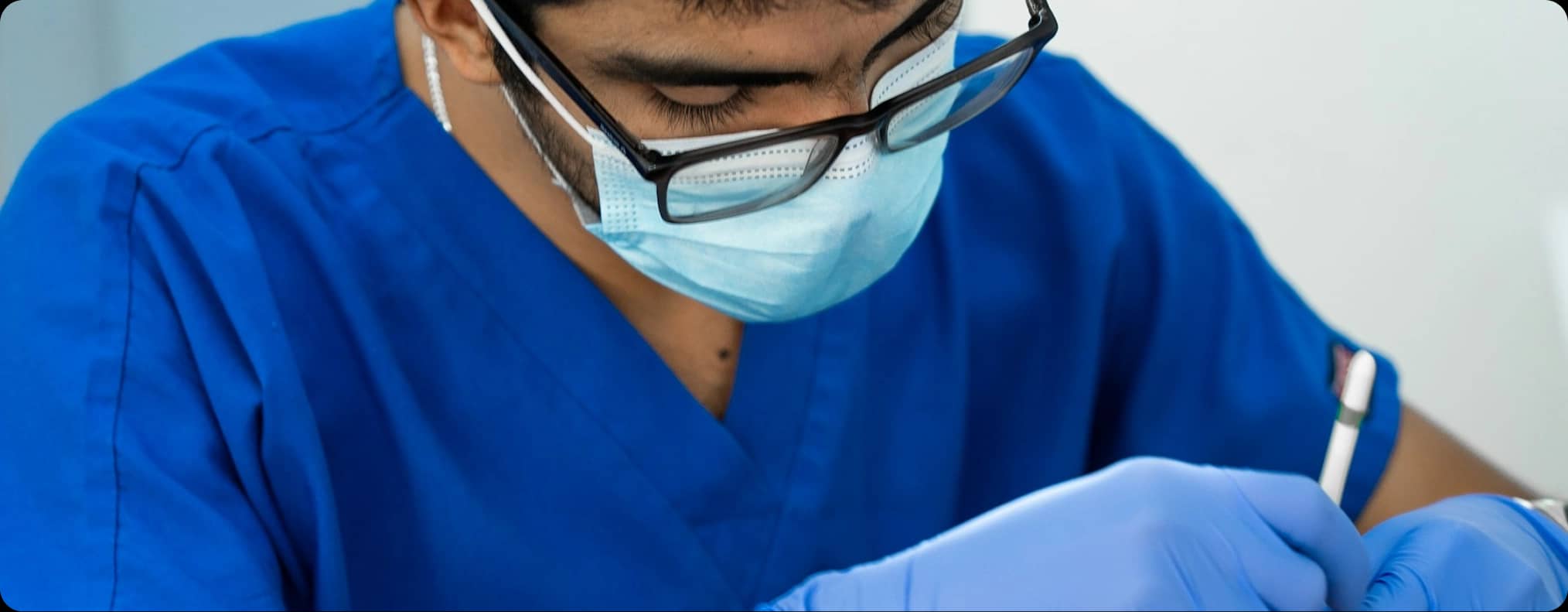 Dentist treating a patient